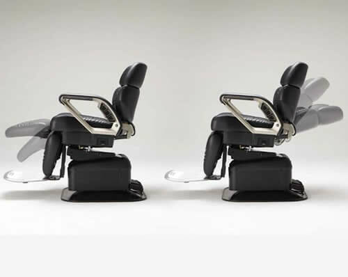 Extending legrest on IVFT and IVFW models with fixed footrest on all models