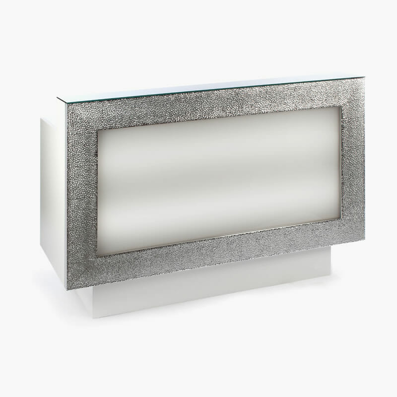 Nelson Mobilier Gold Silver Reception Desk Direct Salon Furniture