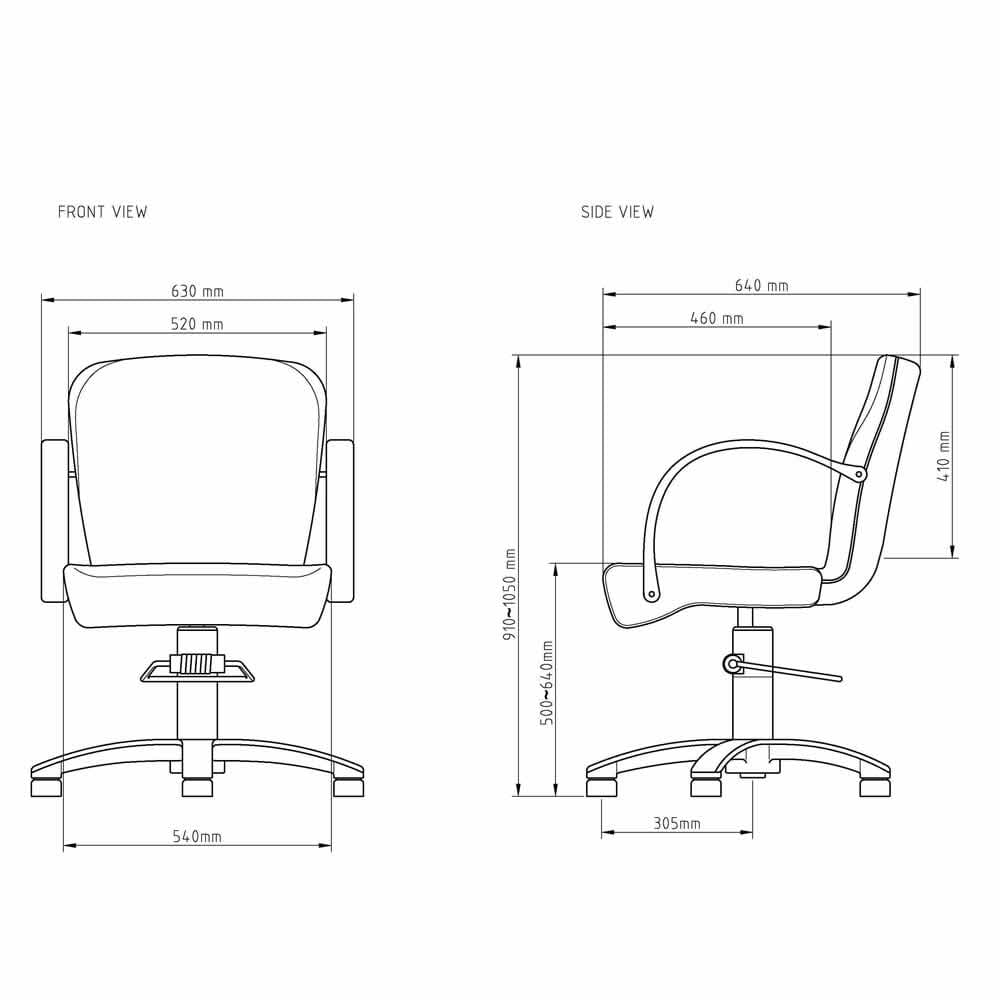 Wbx Grande Chrome Hydraulic Styling Chair Direct Salon Furniture