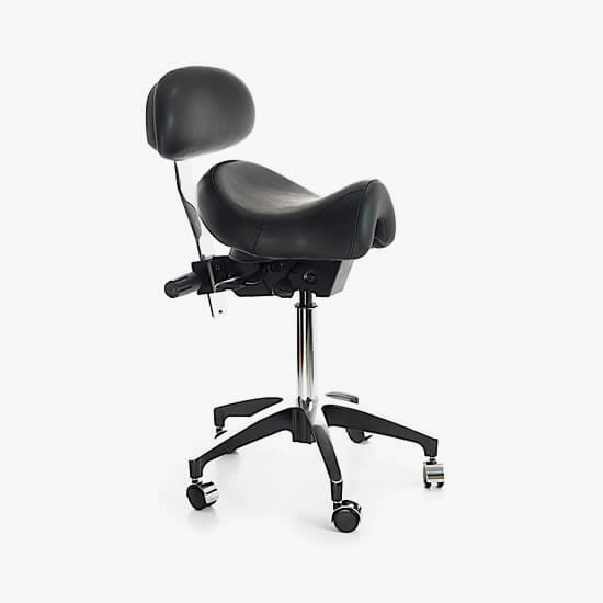 Wbx Ascot Saddle Stool With Backrest Direct Salon Furniture